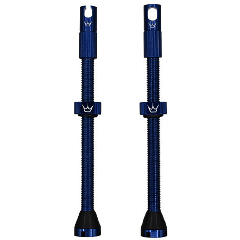 PEATY'S x Chris King MK2 Presta Tubeless Valves 80 mm (x2) Blau