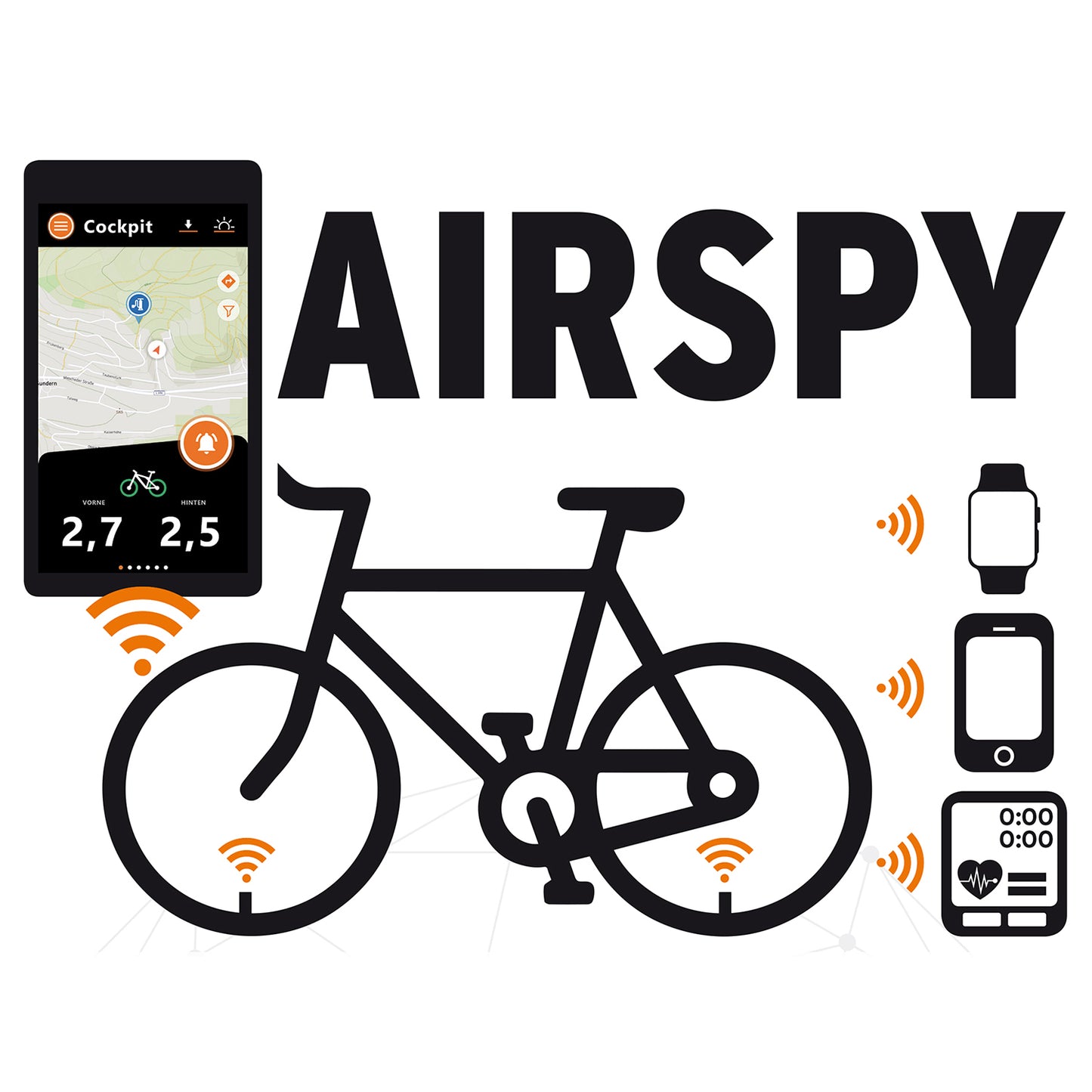 Digitale Druckkontrolle SKS GERMANY AIRSPY Presta (x2)