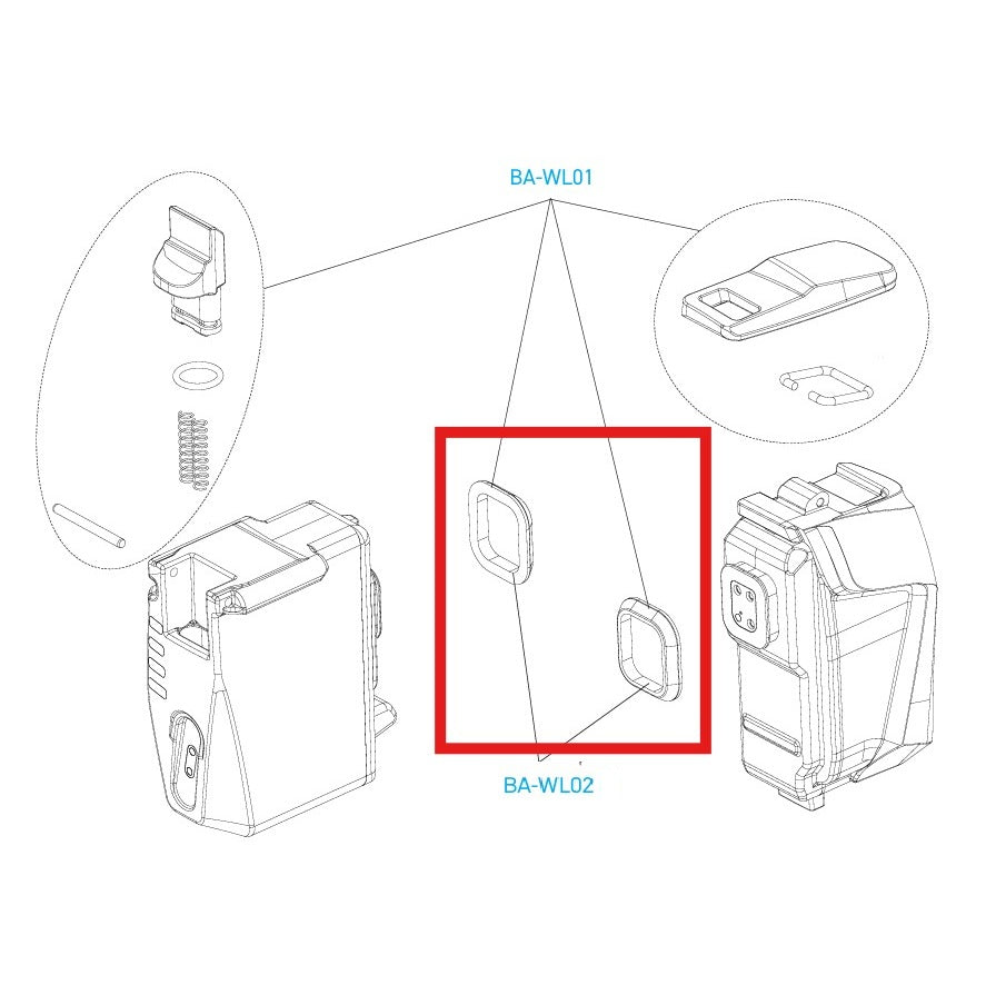 CAMPAGNOLO Akku-Dichtungen für SUPER RECORD 12V WRL Umwerfer vorne/hinten