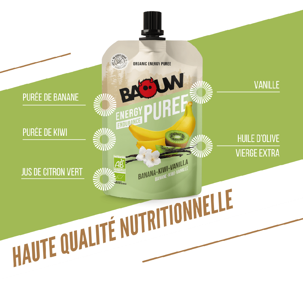 BAOUW Bio Rezeptur Fruchtpüree Banane/Kiwi/Vanille (90g)