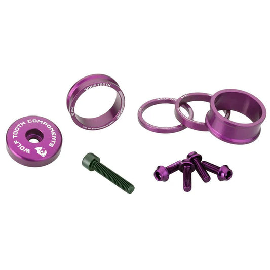 WOLFTOOTH BLING KIT Ultraviolett Abstandshalter, Vorbaukappe und Schraube