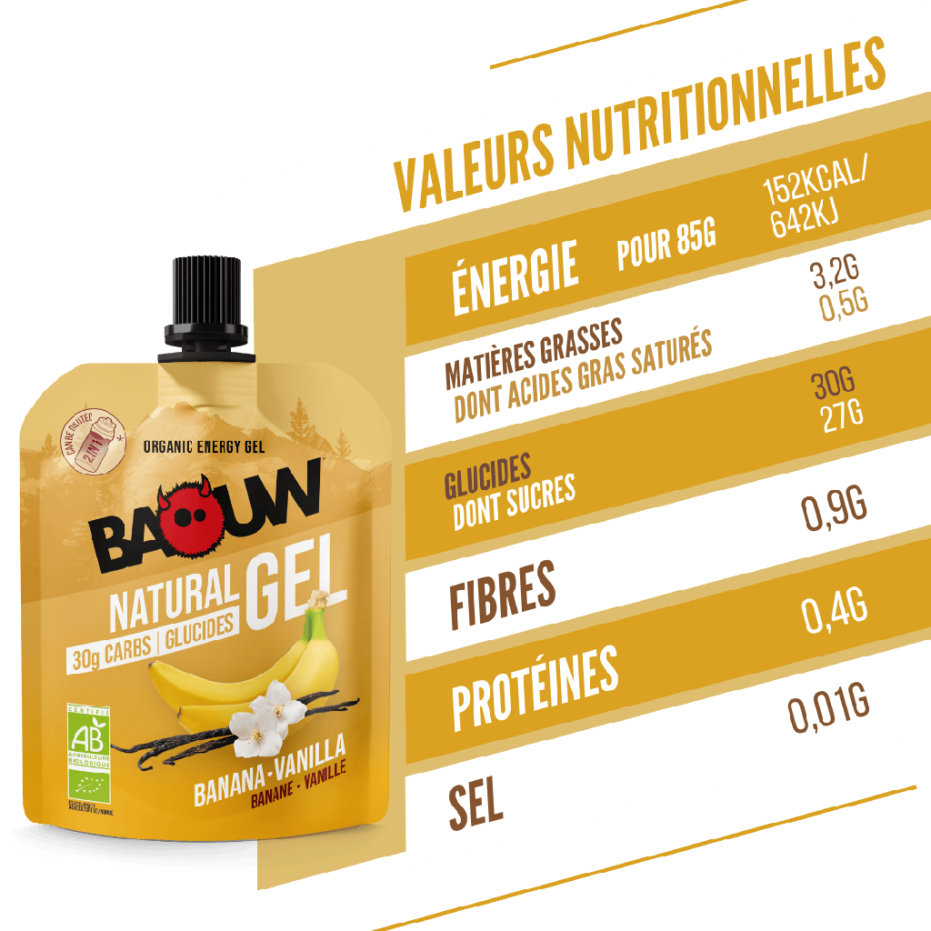 BAOUW BIO Energie-Gel Banane-Vanille (85g)