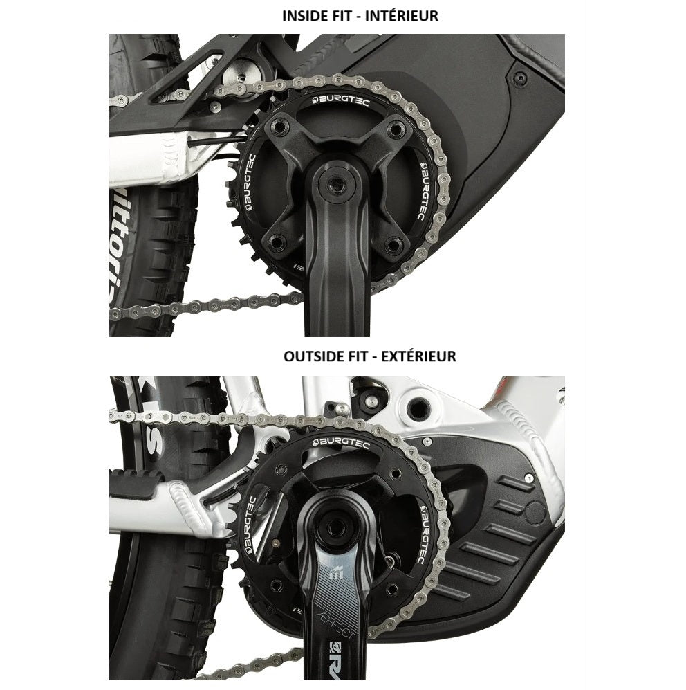 Kettenblatt Mono BURGTEC BCD E-BIKE THICK THIN Innenseite