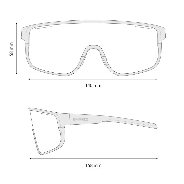 Brille SHIMANO PULSAR 3 Schwarz Matt Glas Ridescape Off Road