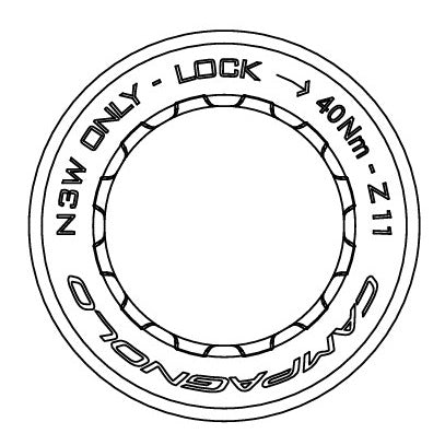 CAMPAGNOLO 11-12V KASSETTENMUTTER 11ZÄHNE FÜR KÖRPER N3W
