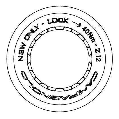 CAMPAGNOLO 11-12V KASSETTENMUTTER 12ZAHN FÜR KÖRPER N3W