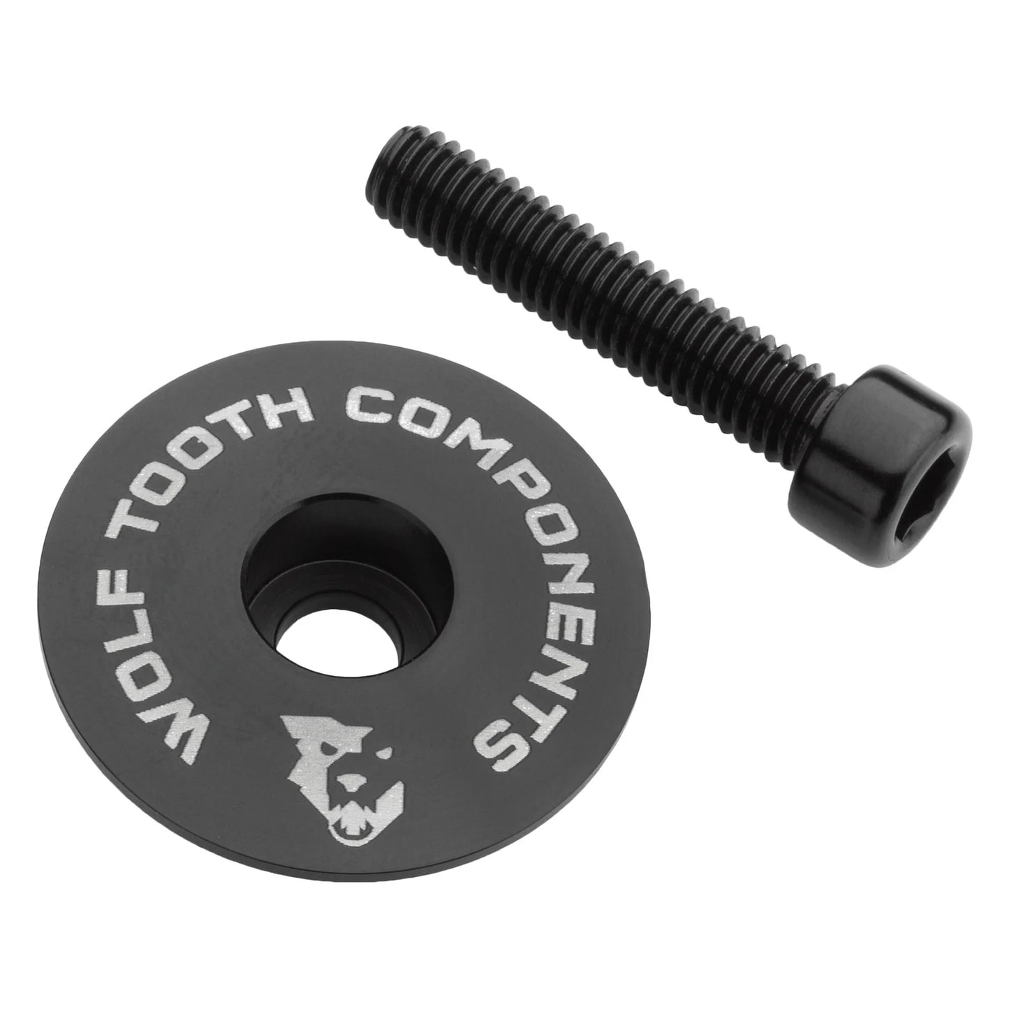 WOLF TOOTH Ultralight-Vorbauabdeckung mit 1"1/8-Schraube, schwarz