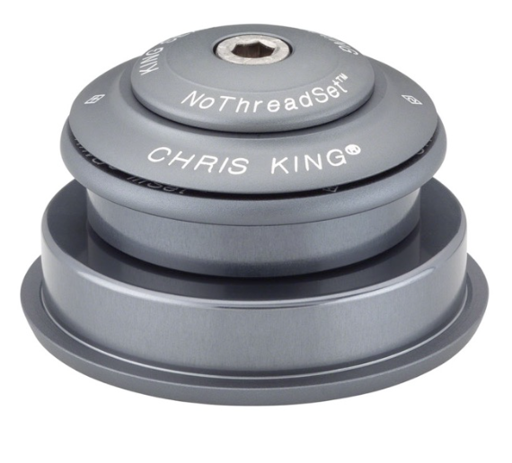 CHRIS KING INSET 2 1"1/8-1.5" ZS44/ZS56 Mattgrau Semi-Integrated Steering Set