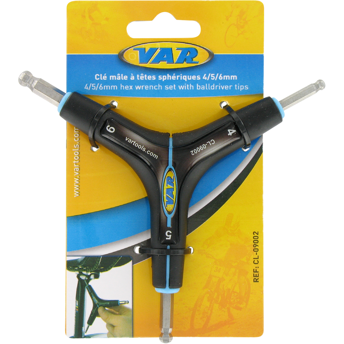 Y-Inbusschlüssel 4/5/6 mm VAR CL-09002-C Kugelkopf