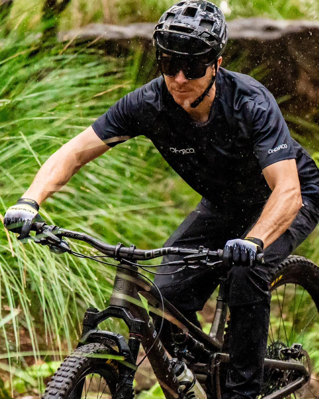 Handschuhe DHARCO RACE ACID RAIN Schwarz/Gelb