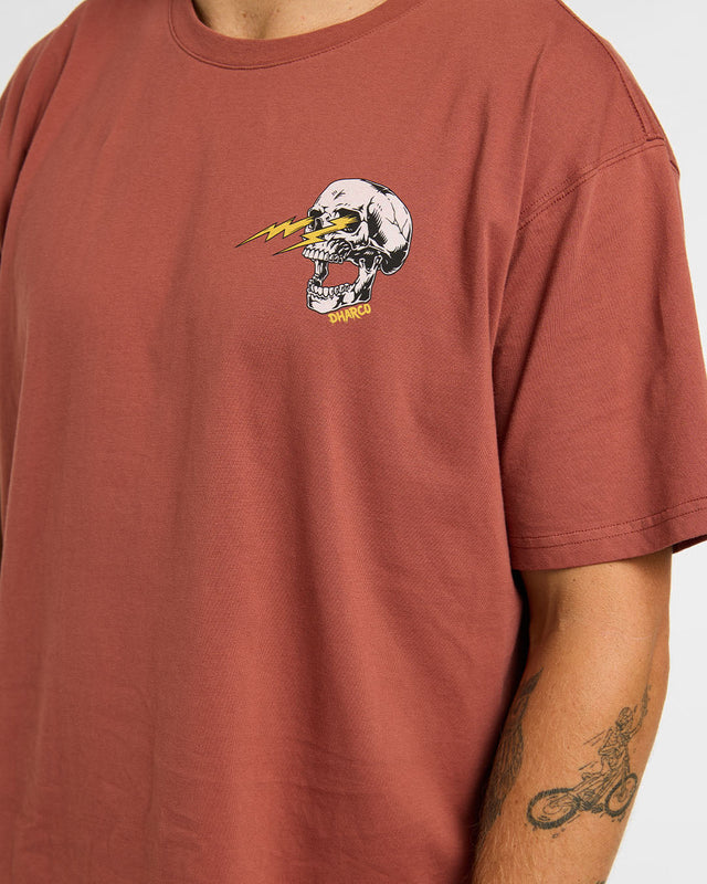 T-Shirt DHARCO COTTON RUST Kurzarm Braun