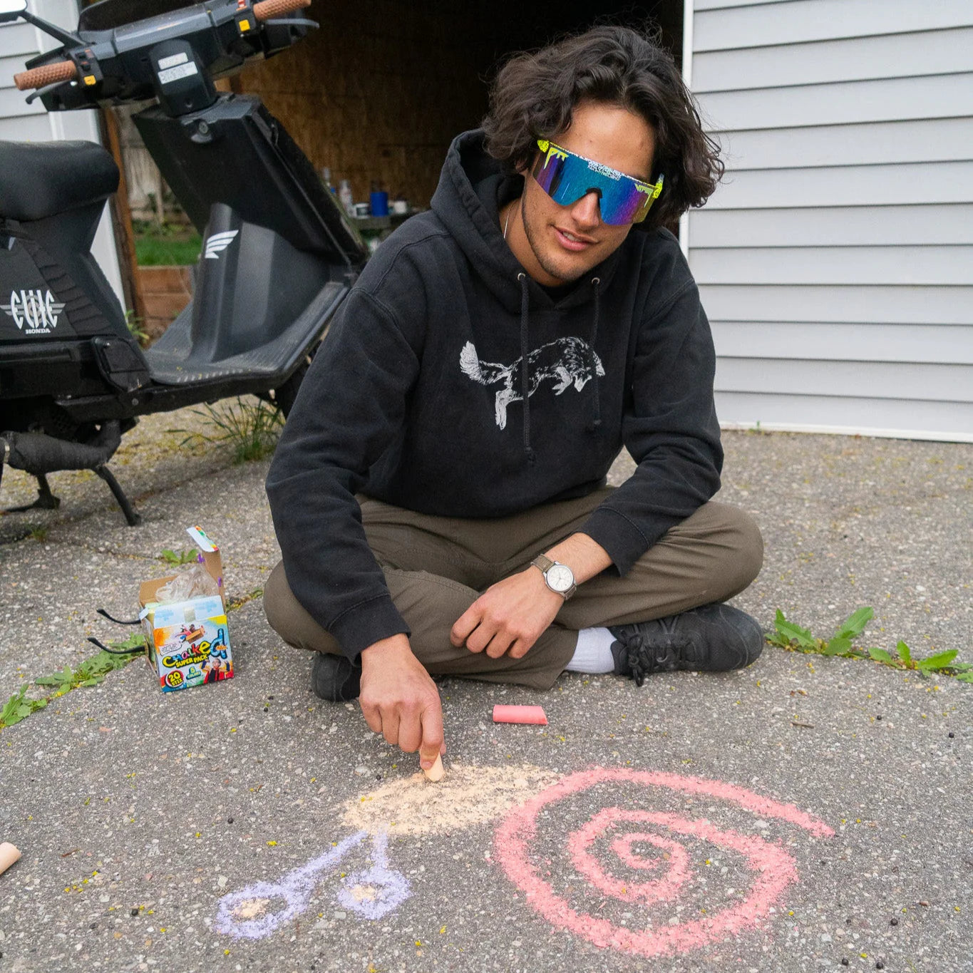 Brille PIT VIPER THE REC BEACH ORIGNAL 2.0 WIDE HDPV Polarisiert Blau/Violett