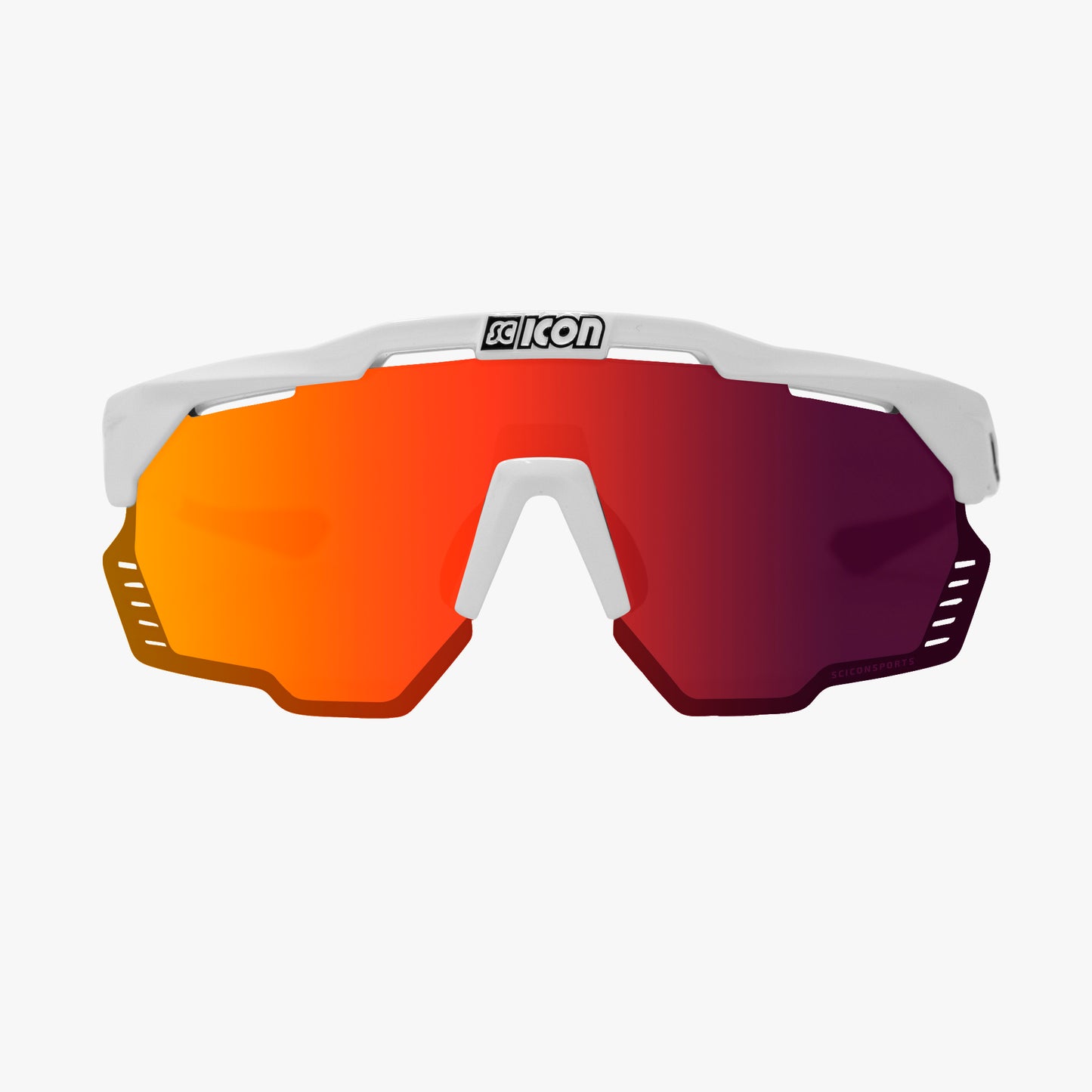 SCICON AEROSHADE KUNKEN Brille Weiß Multimirror Rot