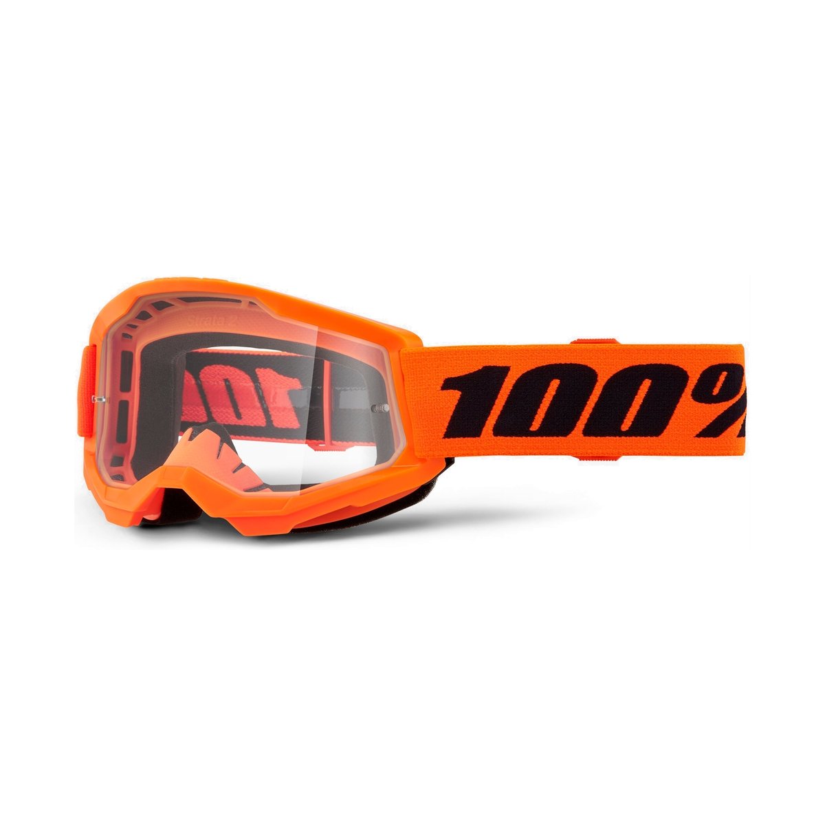 Goggle 100% STRATA 2 Junior Orange Klares Glas