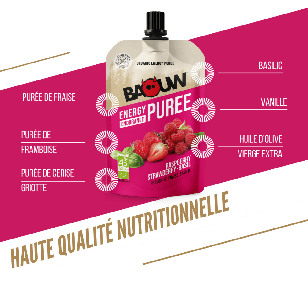 BAOUW Bio Rezept Fruchtpüree Himbeere/Erdbeere/Basilikum (90g)