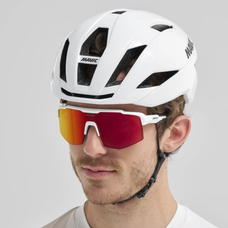 MAVIC MVS SHIELD Brille Weiß Glas Red