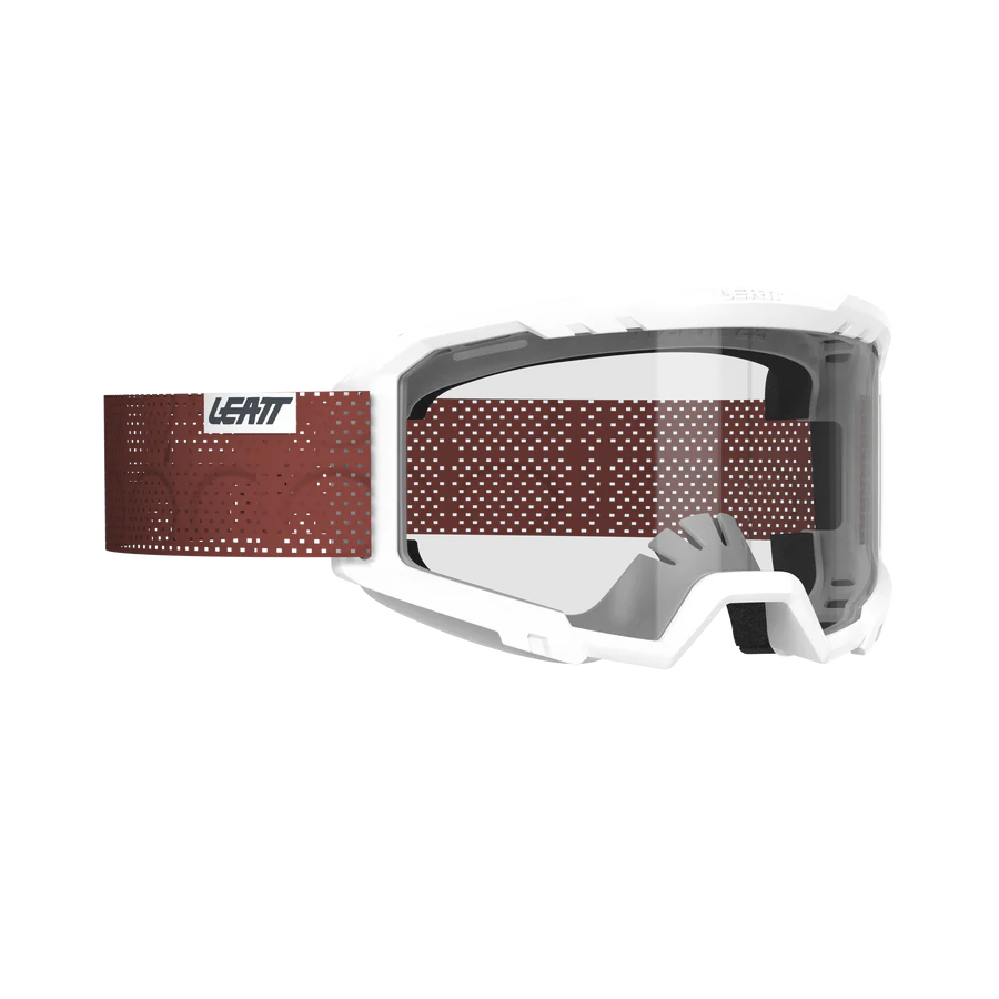 mountainbike maske LEATT VIZION 2.0 MTB-Maske Weiß Transparente Scheibe – Probikeshop