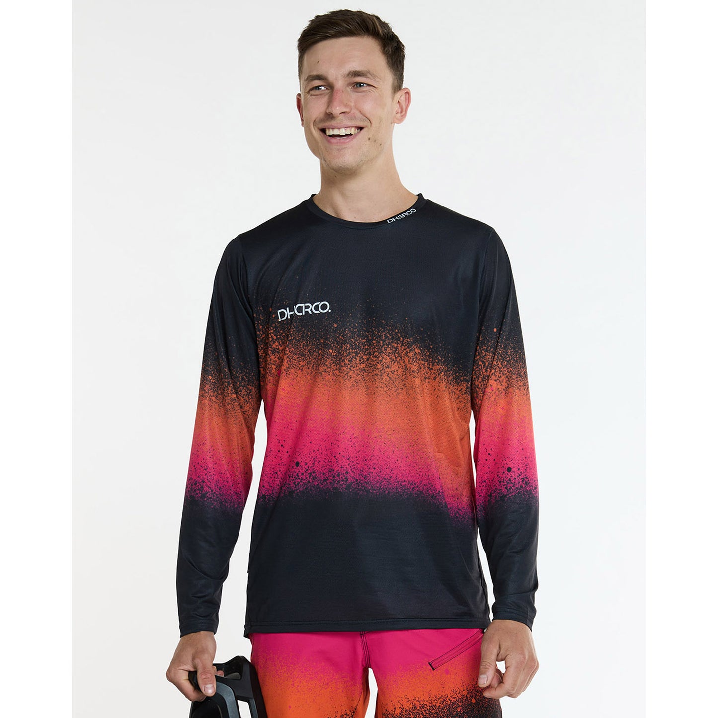 DHARCO BLACK SNAKE Trikot Langarm Schwarz/Orange