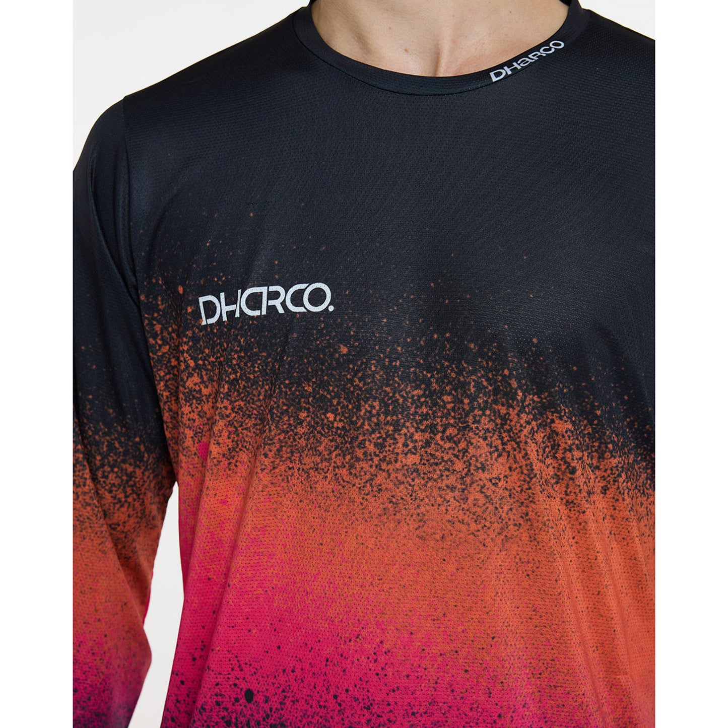 DHARCO BLACK SNAKE Trikot Langarm Schwarz/Orange
