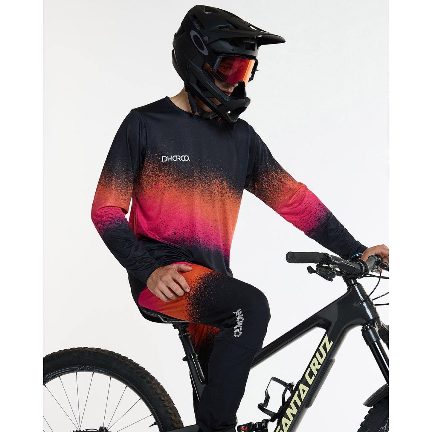 DHARCO BLACK SNAKE Trikot Langarm Schwarz/Orange