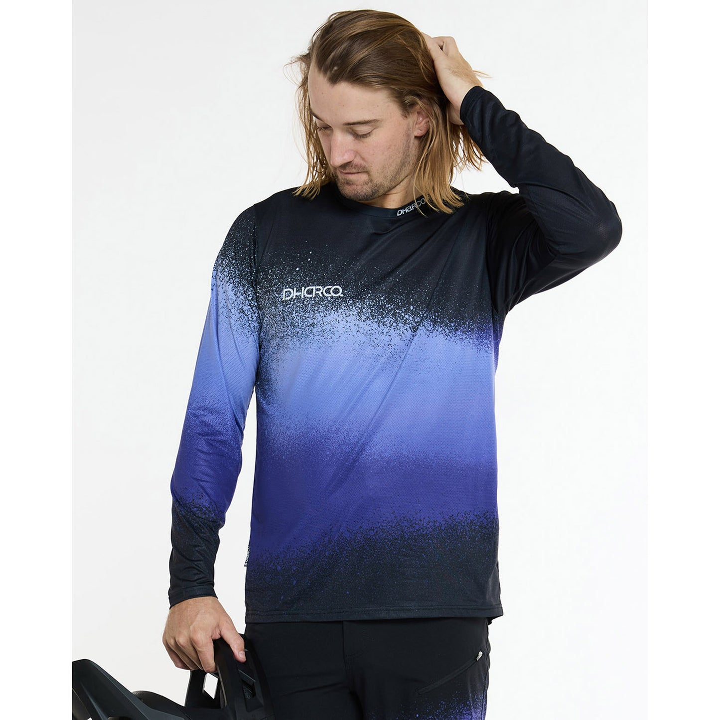 DHARCO ULTRA VIOLETT Trikot Langarm Schwarz/Violett