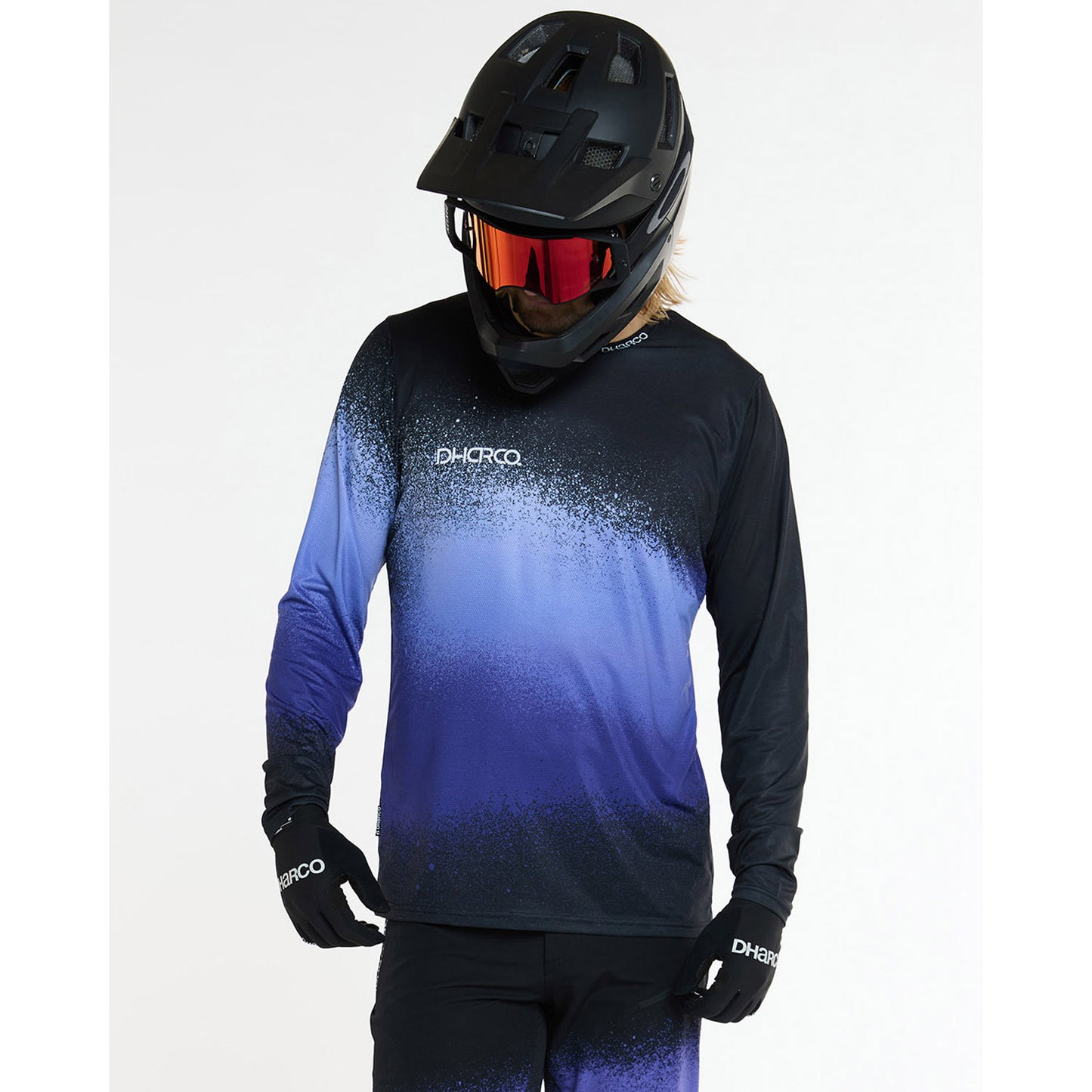 DHARCO ULTRA VIOLETT Trikot Langarm Schwarz/Violett