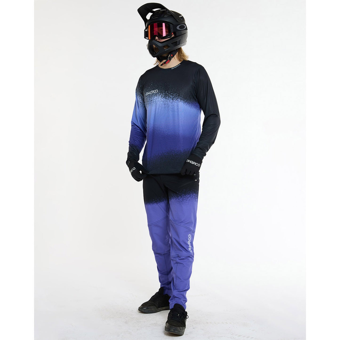 DHARCO ULTRA VIOLETT Trikot Langarm Schwarz/Violett