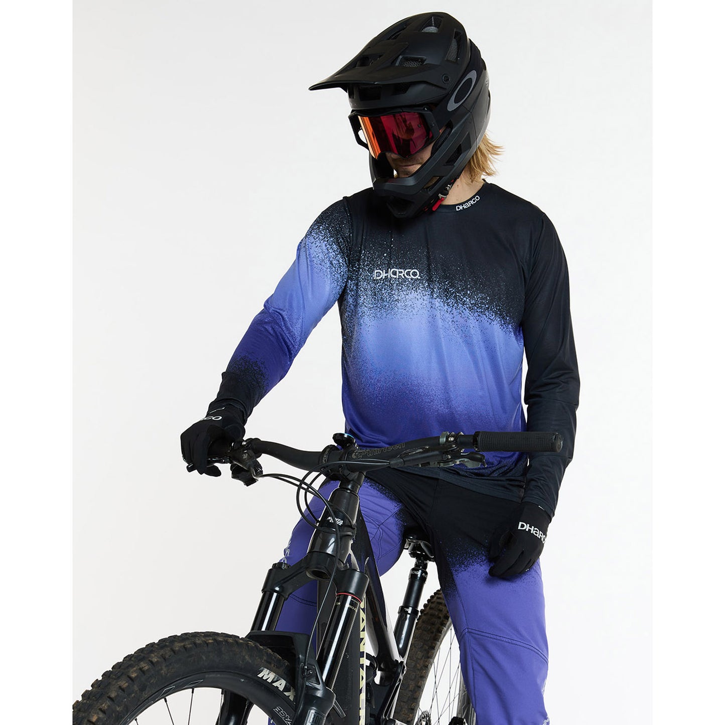 DHARCO ULTRA VIOLETT Trikot Langarm Schwarz/Violett