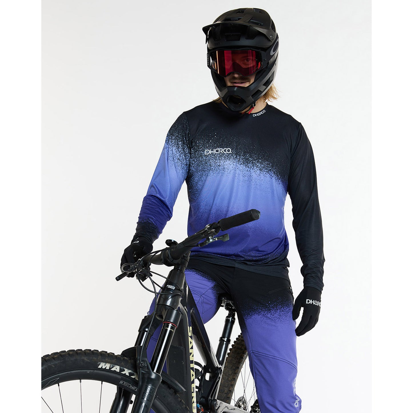DHARCO ULTRA VIOLETT Trikot Langarm Schwarz/Violett
