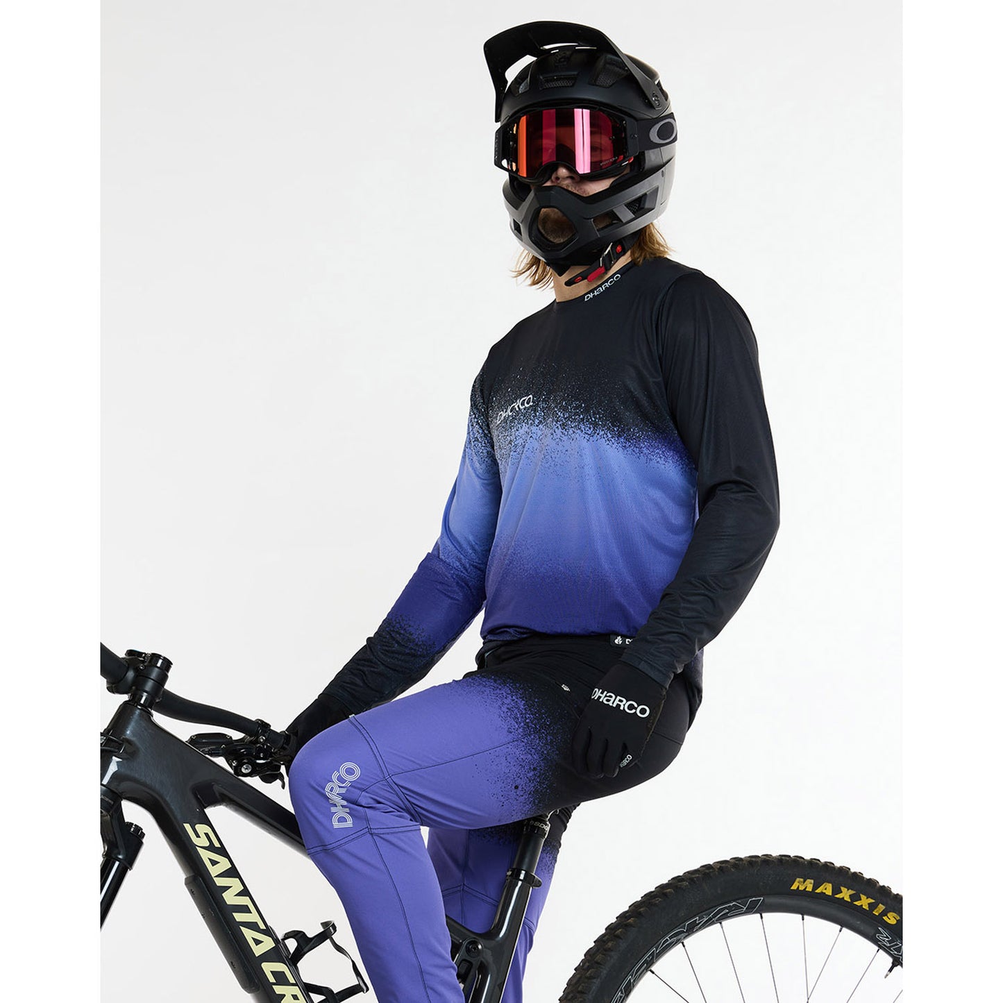 DHARCO ULTRA VIOLETT Trikot Langarm Schwarz/Violett