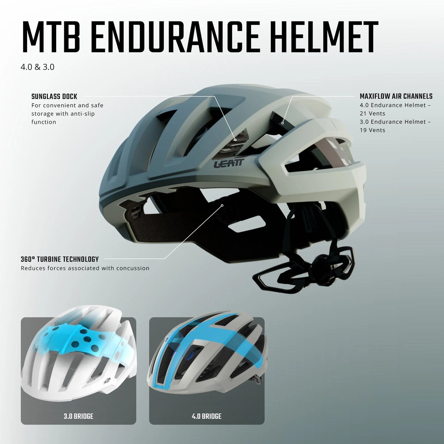 MTB/Gravel Helm LEATT MTB ENDURANCE 3.0 Schwarz