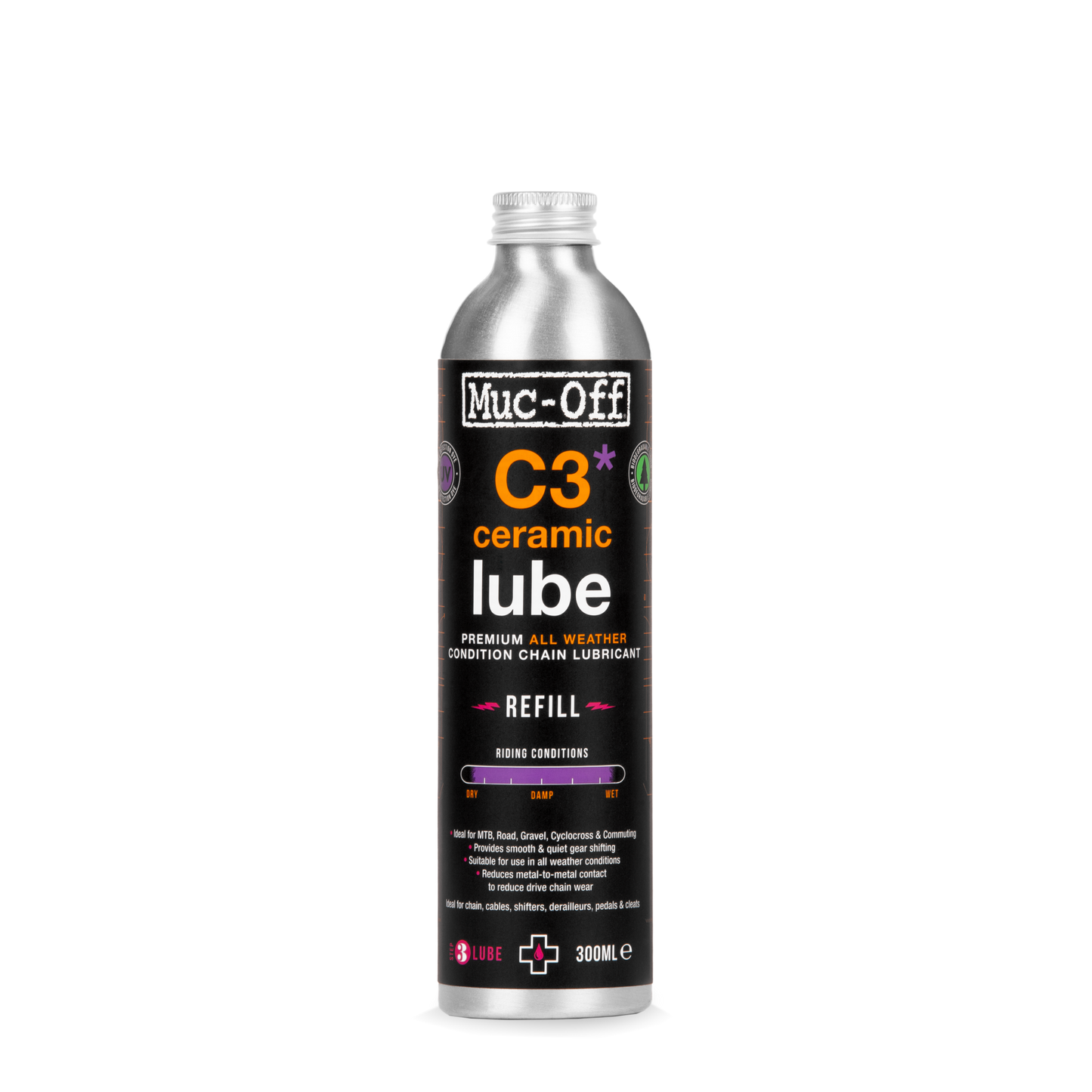 MUC-OFF C3 ALL WEATHER CERAMIC All Conditions Ceramic Chain Lubricant (300 ml)