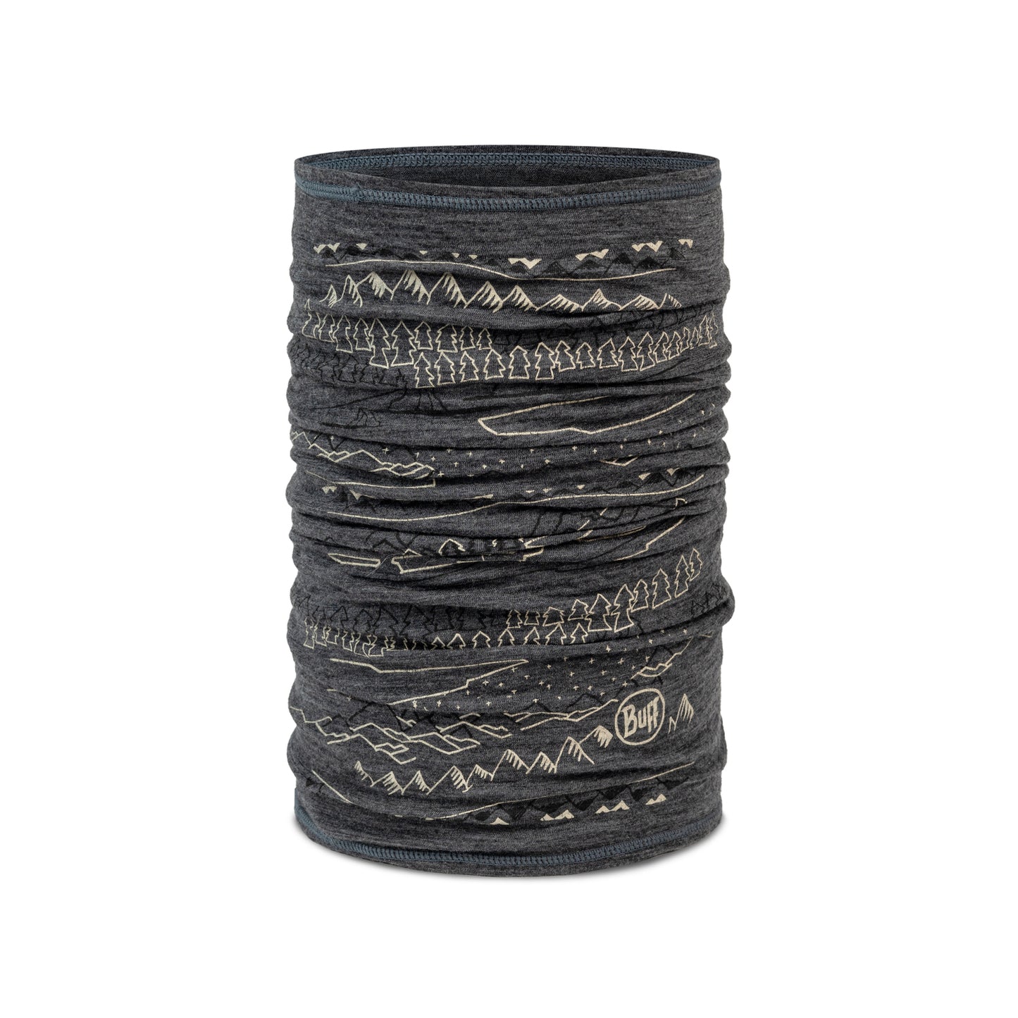BUFF MERINO LIGHTWEIGHT PRINT Nackenband Grau