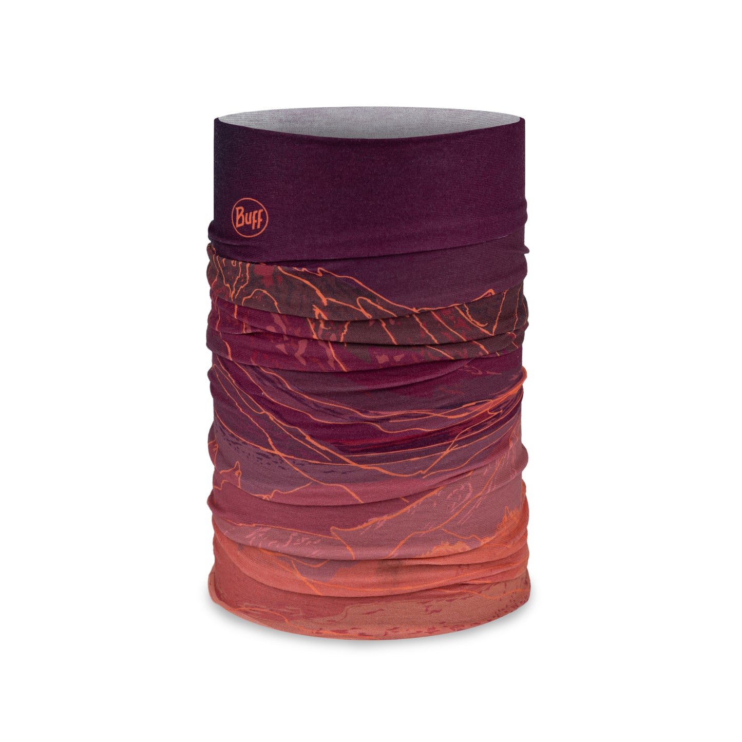 BUFF ORIGINAL ECOSTRETCH Halsband Unal Bordeaux/Orange