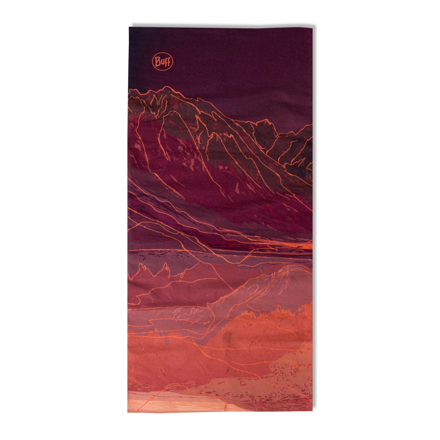 BUFF ORIGINAL ECOSTRETCH Halsband Unal Bordeaux/Orange