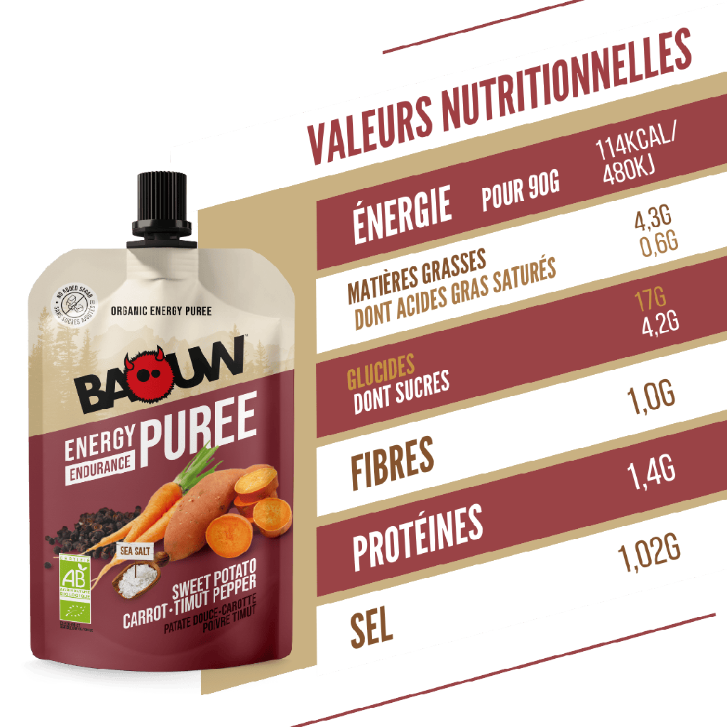 BAOUW Bio Energetisches Kartoffelpüree Rezept Salzig Süßkartoffel/Karotte/Pfeffer (90g)