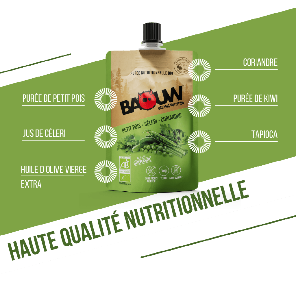 BAOUW Bio Energetisches Püree Rezept Salzige Erbsen-Sellerie-Koriander (90g)