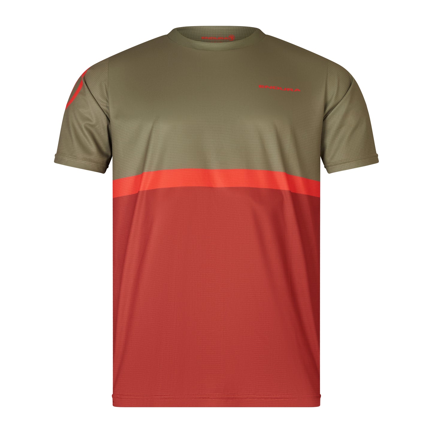 ENDURA SINGLETRACK CORE TEE II Trikot Kurzarm Khaki/Rot 2025