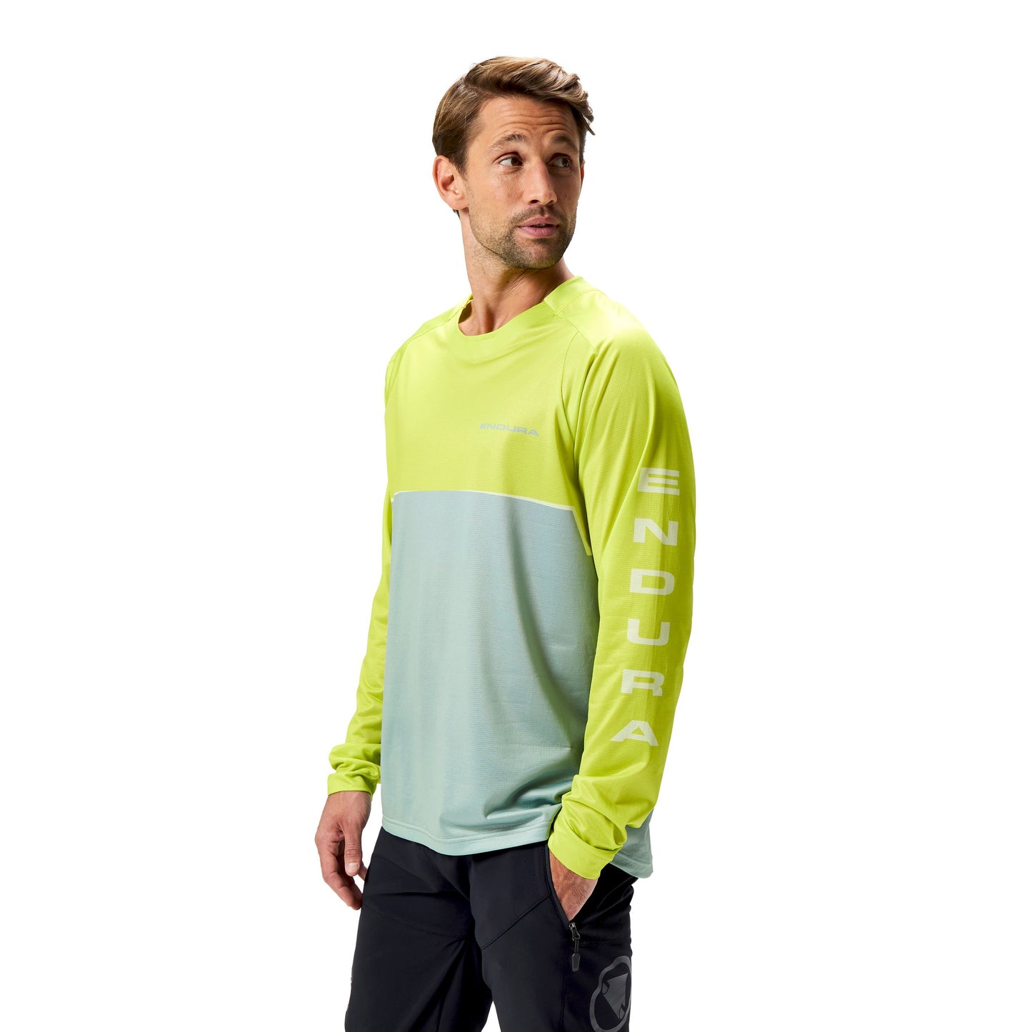 ENDURA CORE PRINTED Langarmtrikot Grün 2025