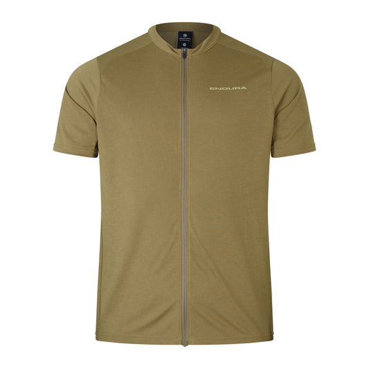 ENDURA LOOP ZIPPED Trikot Kurzarm Khaki 2025