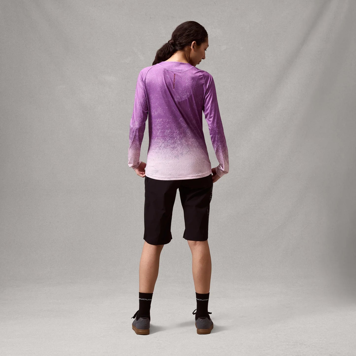 ENDURA SINGLETRACK PRINT ENP Trikot Langarm Frau Violett