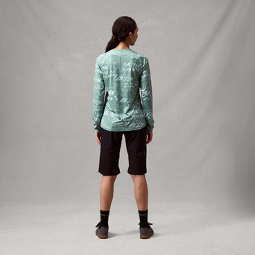 ENDURA SINGLETRACK PRINT Langarm Trikot Women Sage Green