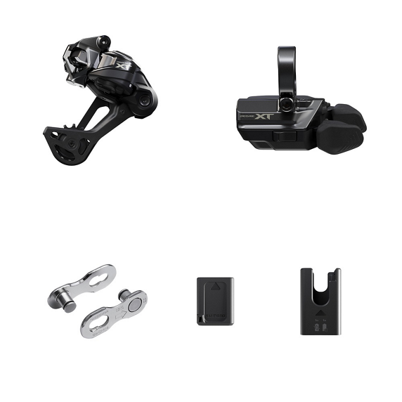Upgrade-Kit SHIMANO XT Di2 M8250 Wireless SGS Long Chape Montage Schelle