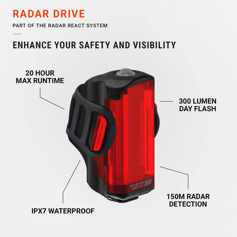 Hintere Beleuchtung LEZYNE RADAR DRIVE