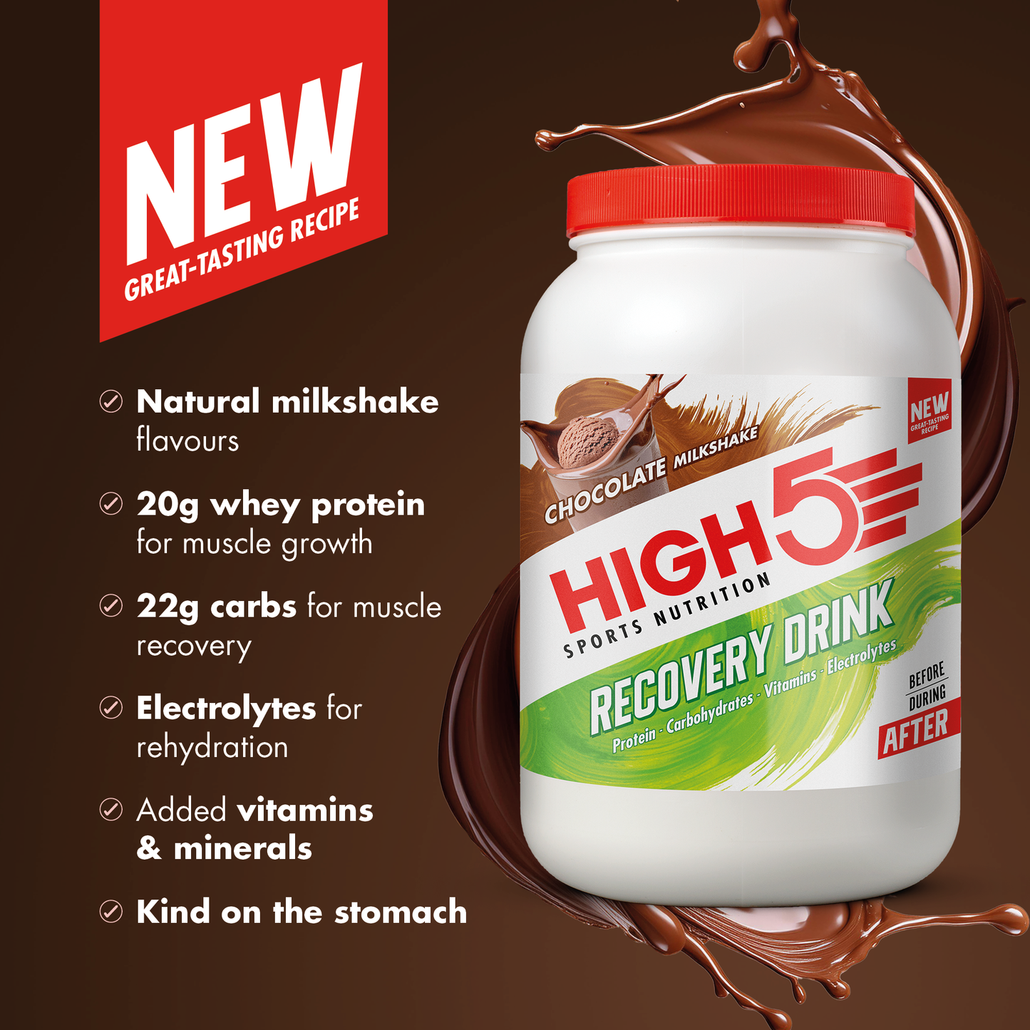 HIGH5 RECOVERY DRINK Recovery Drink (1.6kg) Chocolate