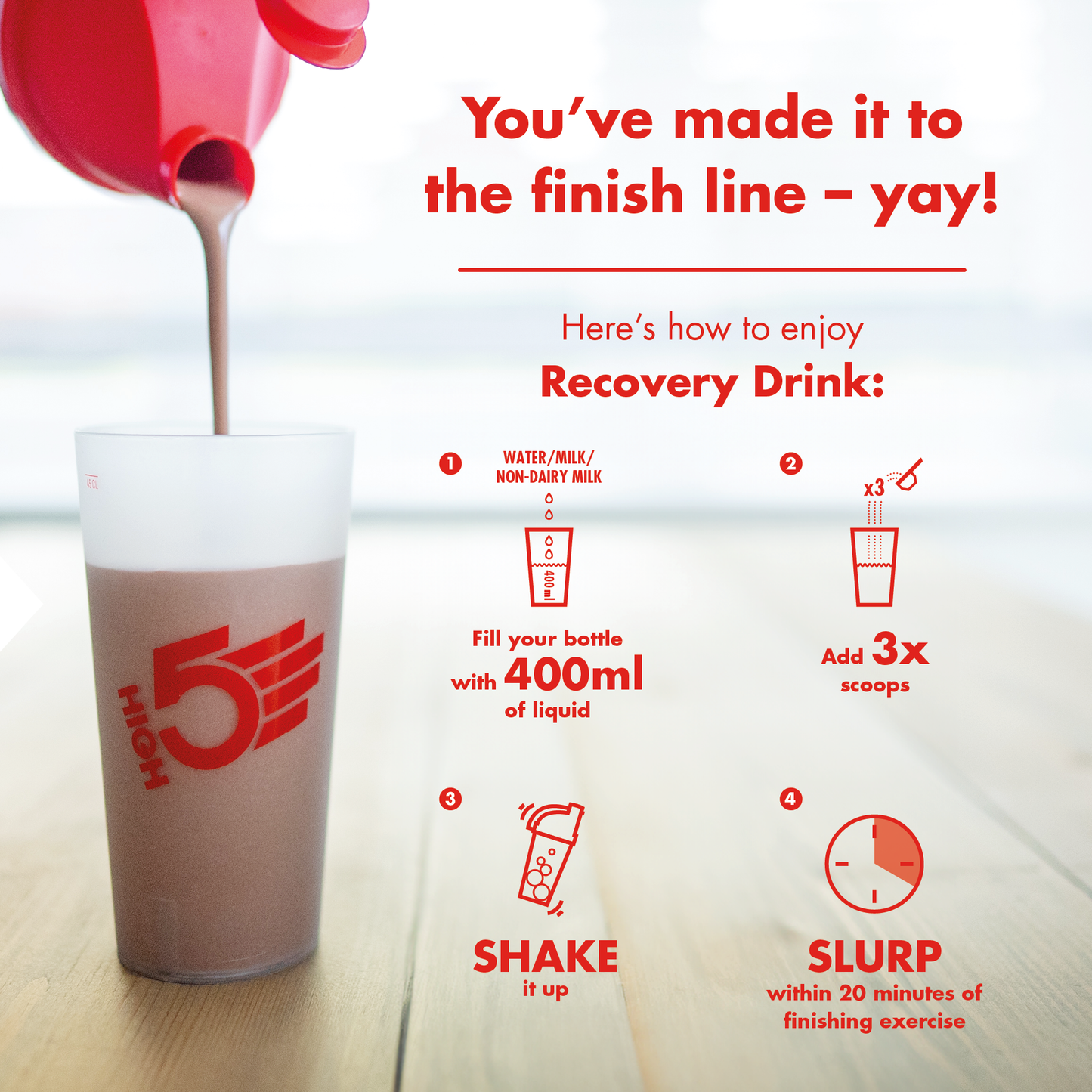HIGH5 RECOVERY DRINK Recovery Drink (1.6kg) Chocolate