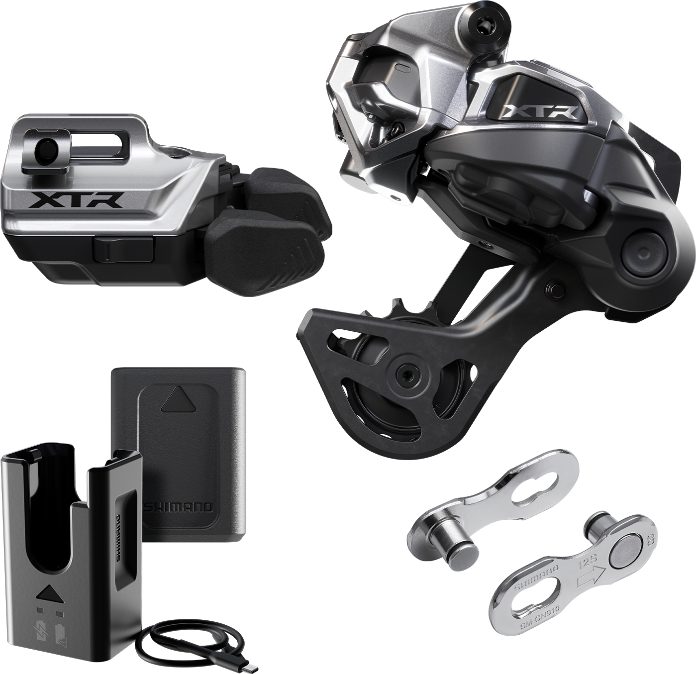 Upgrade-Kit SHIMANO XTR Di2 Wireless M9250-GS Mittlerer Gabelkopf Hebelmontage