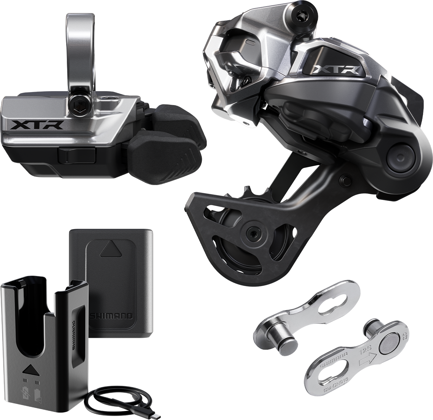 Upgrade-Kit SHIMANO XTR Di2 Wireless M9250-GS Mittlerer Gabelkopf Montage Schelle