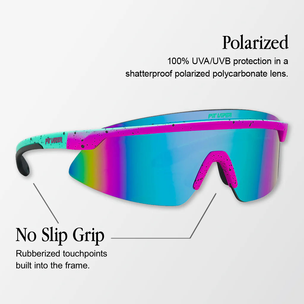 Brille PIT VIPER THE MIAMI NIGHTS SKYSURFER Polarisiert Rainbow