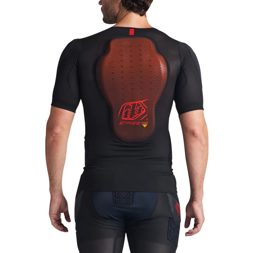 TROY LEE DESIGNS STAGE GHOST D3O Schutz T-Shirt Kurzarm Schwarz